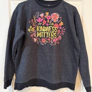 Natural Life Black Floral Sweatshirt